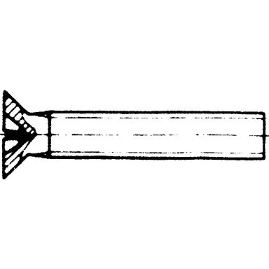 REYHER 009637009040010 Maskinskrue M4, MFS, Messing, DIN 963 A