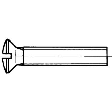REYHER 009647309040040 Spårskruv M4, MKFS FN DIN 964 A, mässing