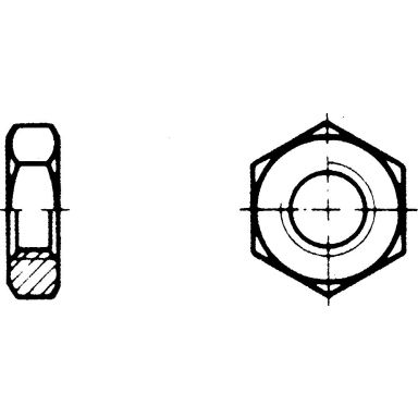 Arvid Nilsson 17308000 Sekskantmutter ML6M 4, DIN 439 B