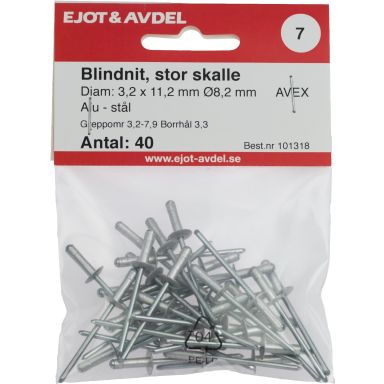 Ejot 101308 Blindnitte AVEX, stort kranium