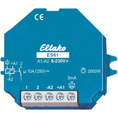 Eltako ES61-8-230V Relé 1 sluttende, 8-230V AC/DC, 10 A