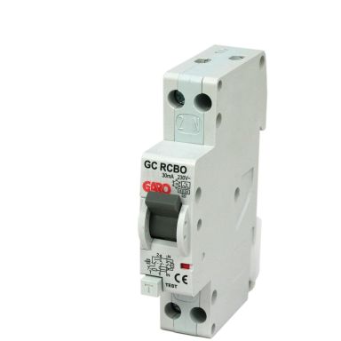 Garo RCBO GC B6A 1+N Jordfeilautomat 2-polet, 1 modul