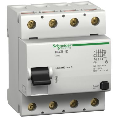 Schneider Electric Acti 9 RCCB-ID Jordfeilbryter B, 4-polet