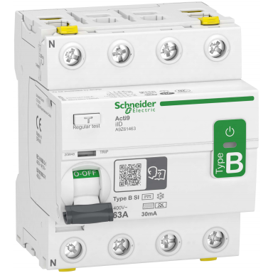 Schneider Electric Acti9 iID Jordfeilbryter B-SI, 4-polet