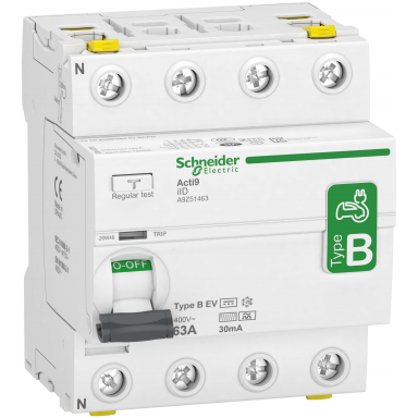 Schneider Electric Acti9 iID Jordfelsbrytare B-EV, 4-polig