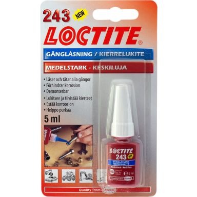 Loctite 243 Kierrelukite välillä lujuus