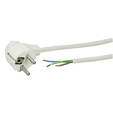 Z 2404588 Sladdställ vinklad, vit, H05VV