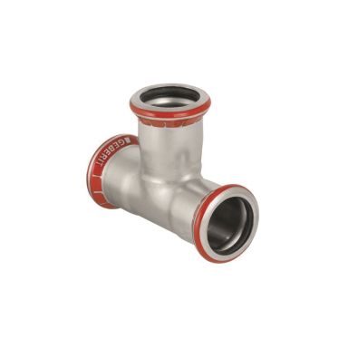 Geberit 1550947 T-rör pressmuff, elförzinkat