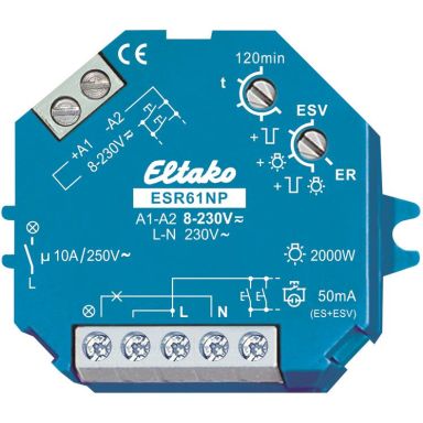 Eltako ESR61NP-UC Multirelé 10A, 8-230 V, 2000 W, 0-50 Hz