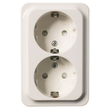 Schneider Electric 183468100 Veggkontakt 2-veis, jordet, hurtigtilkobling