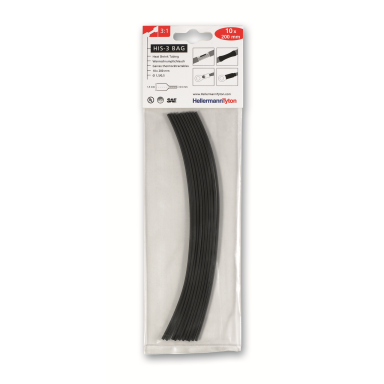 Hellermann Tyton HIS-3 Bag Kutistesukka 200 mm, 3:1, 10 kpl/pakkaus