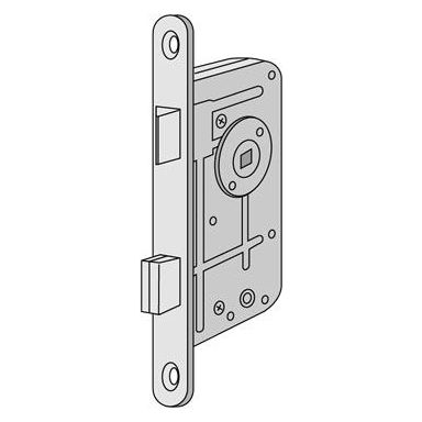ASSA Fas 40T Låsehus 74 mm låsdybde, galvaniseret