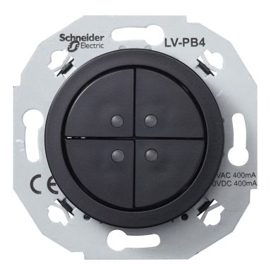 Schneider Electric WDE011272 Pienjännitepainike musta