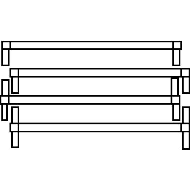 Elfa 203014 Tværstænger hvid