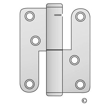 ASSA 2228-110 Fjederhængsler 110 mm, galvaniseret