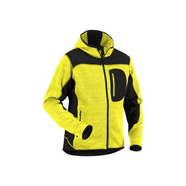 Blåkläder 493021173399L Jacka varselgul/svart, stickad