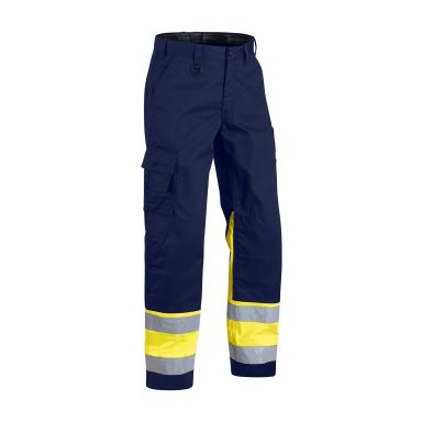 Blåkläder 156418118933C50 Huomiohousut ilman naulataskuja, laivastonsininen/huomiokeltainen