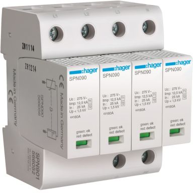 Hager SPN901 Överspänningsskydd grovskydd, max 1,5 kV