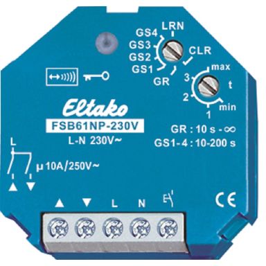 Eltako 30200430 Impulsgruppebryter 868 MHz, 230 V AC, IP30
