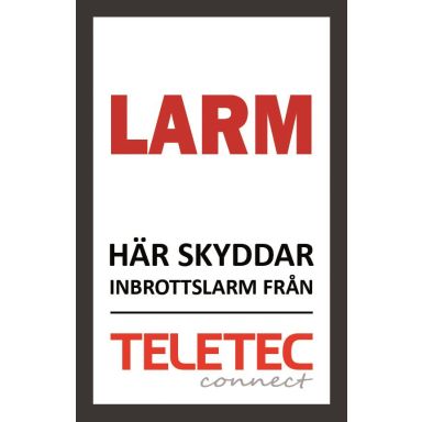 Teletec Connect 111853 Larmskylt skruvmontage