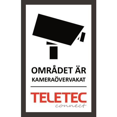 Teletec Connect 111855 Kamera skilt Selvklæbende, 47 x 73 mm