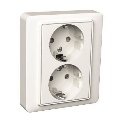 Schneider Electric Exxact Basic WDE002186 Pistorasia 2-osainen, kokopeitelevyllä