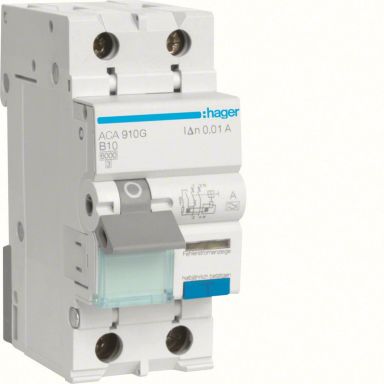 Hager ACA960G Personskyddsautomat 2-polig, med förreglingsfunktion