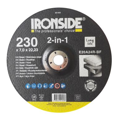 Ironside 201343 Slibeskive F27, 2-i-1