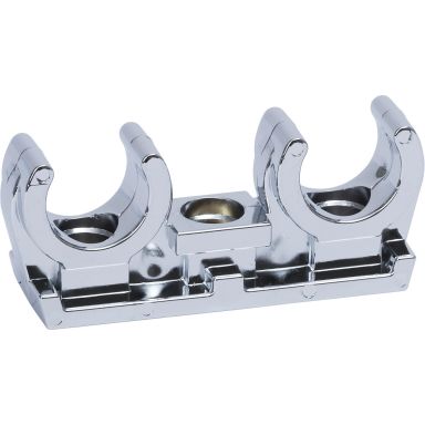 Gelia 3000507522 Rørbøjle Dobbelt, plast, kromfarvet, 2-pak