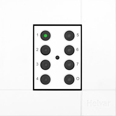 Helvar 126200 Panel 8 knapp, valg av lysscene