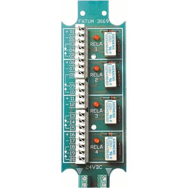 Alarmtech 3069.01 Relæ terminal blok 4 relæer, 24 V DC
