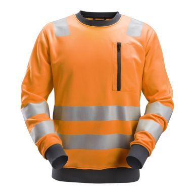Snickers Workwear 8037 AllroundWork Fleecepusero heijastimet, oranssi