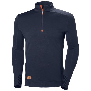 Helly Hansen Workwear Lifa MAX Undertröja marinblå, kort dragkedja