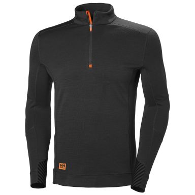Helly Hansen Workwear Lifa MAX Undertröja svart, kort dragkedja