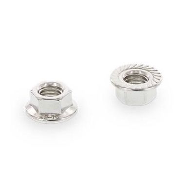 Schäfer & Peters 692324 Flangemøtrik M6MF A2, DIN 6923, RILLET