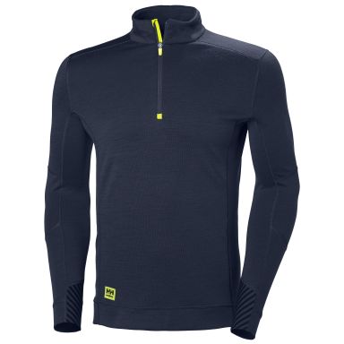 Helly Hansen Workwear Lifa Undertröja marinblå, kort dragkedja
