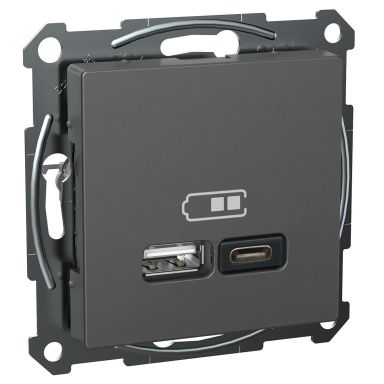Schneider Electric Exxact USB-uttag USB typ A+C