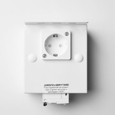 Skånebeslag Skåform Uttagsbox med jordfelsbrytare, 230V