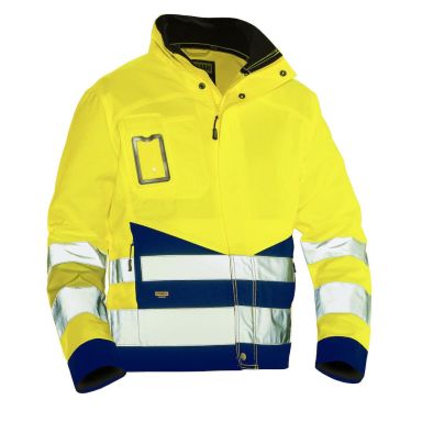 Jobman 1231 Arbejdsjakke gul/marineblå, høj varsel, klasse 3