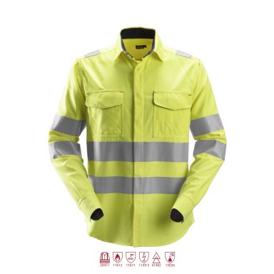 Snickers Workwear 8565 ProtecWork Svejsekjorte advarsel, gul