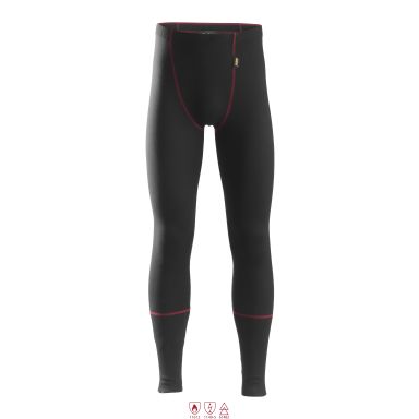 Snickers Workwear 9460 ProtecWork Lange Underbukser sort, flammehæmmende