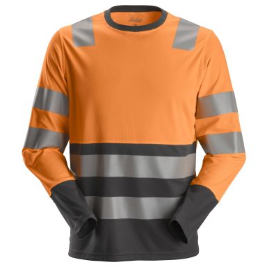 Snickers Workwear 2433 T-Shirt varsel, orange/sort