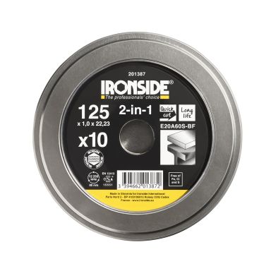 Ironside 201387 Katkaisulaikka 125 mm, 10 kpl