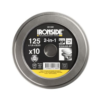Ironside 201388 Katkaisulaikka 125 mm, 10 kpl
