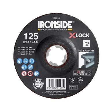 Ironside 201531 Navrondell X-LOCK, 125 x 6,5 x 22,23 mm, stål