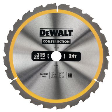 Dewalt DT1961-QZ Pyörösahanterä 315 x 30 mm, 24T