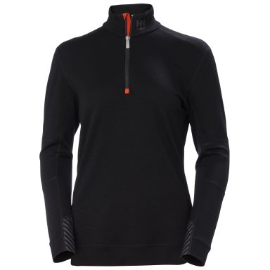 Helly Hansen Workwear Lifa Merino Underställströja svart, dam
