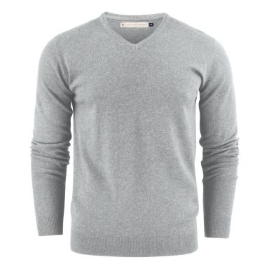 James Harvest Ashland V Sweater Grå flettet