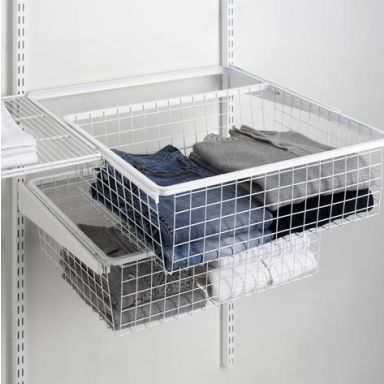 Elfa 266210 Trådback utdragbar, vit