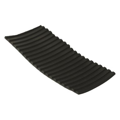 IP 37015 Gummimåtte naturgummi, mellemrillede, sort